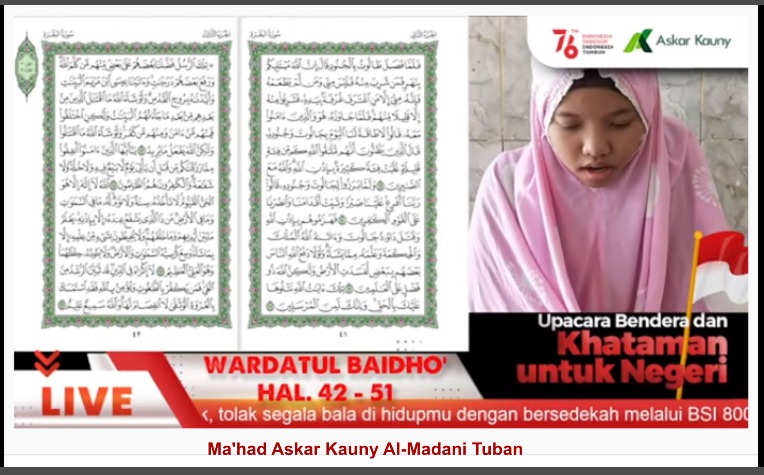 HUT RI, Askar Kauny Khataman Alquran Daring Hampir 24 Jam