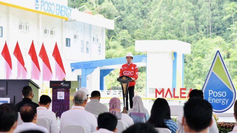 Presiden Joko Widodo Resmikan PLTA di Kabupaten Poso