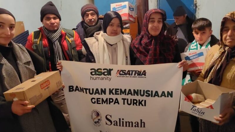 PP Salimah Salurkan Bantuan untuk Gempa Turkiye-Suriah bersama Asar Humanity