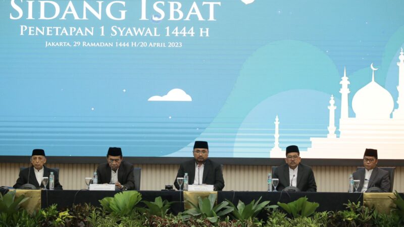 Pemerintah Tetapkan 1 Syawal 1444 H Jatuh pada 22 April 2023