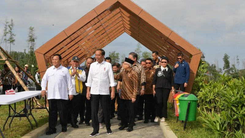 Bersama Presiden, Wapres Tinjau Embung dan Menikmati Udara Segar IKN
