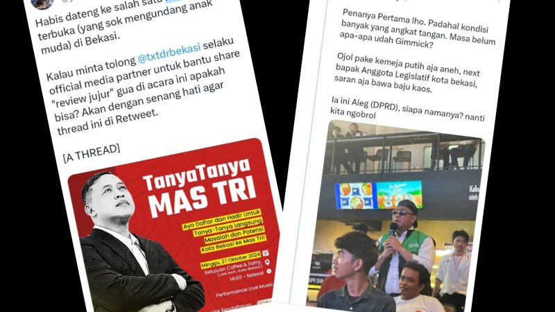 Anak Muda Bekasi Kecewa, Ternyata Kegiatan Tri Adhianto Hanya Gimmick