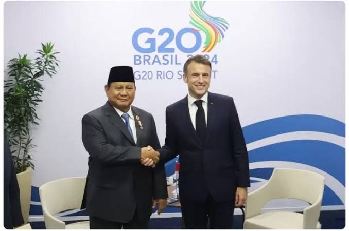 Presiden Prabowo Gelar Pertemuan Bilateral dengan Presiden Macron di KTT G20 Brasil