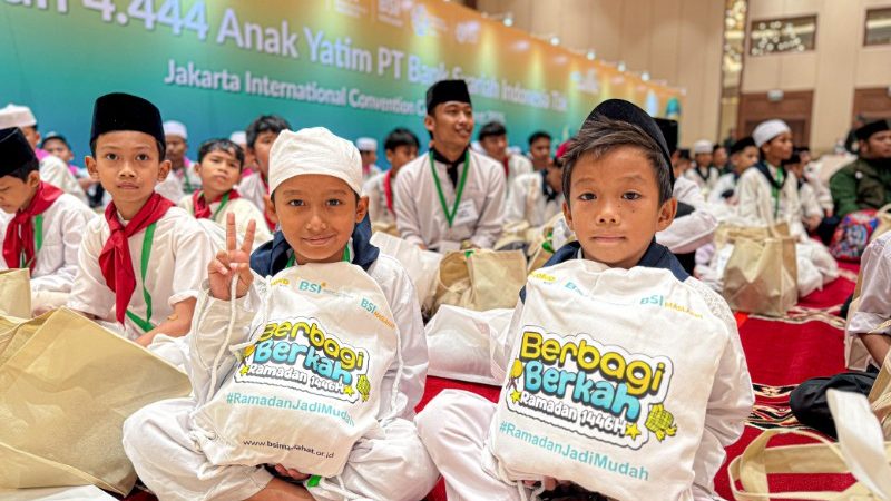 BSI dan BSI Maslahat Berikan Santunan untuk 4.444 Anak Yatim Dhuafa Rp4,5 Miliar