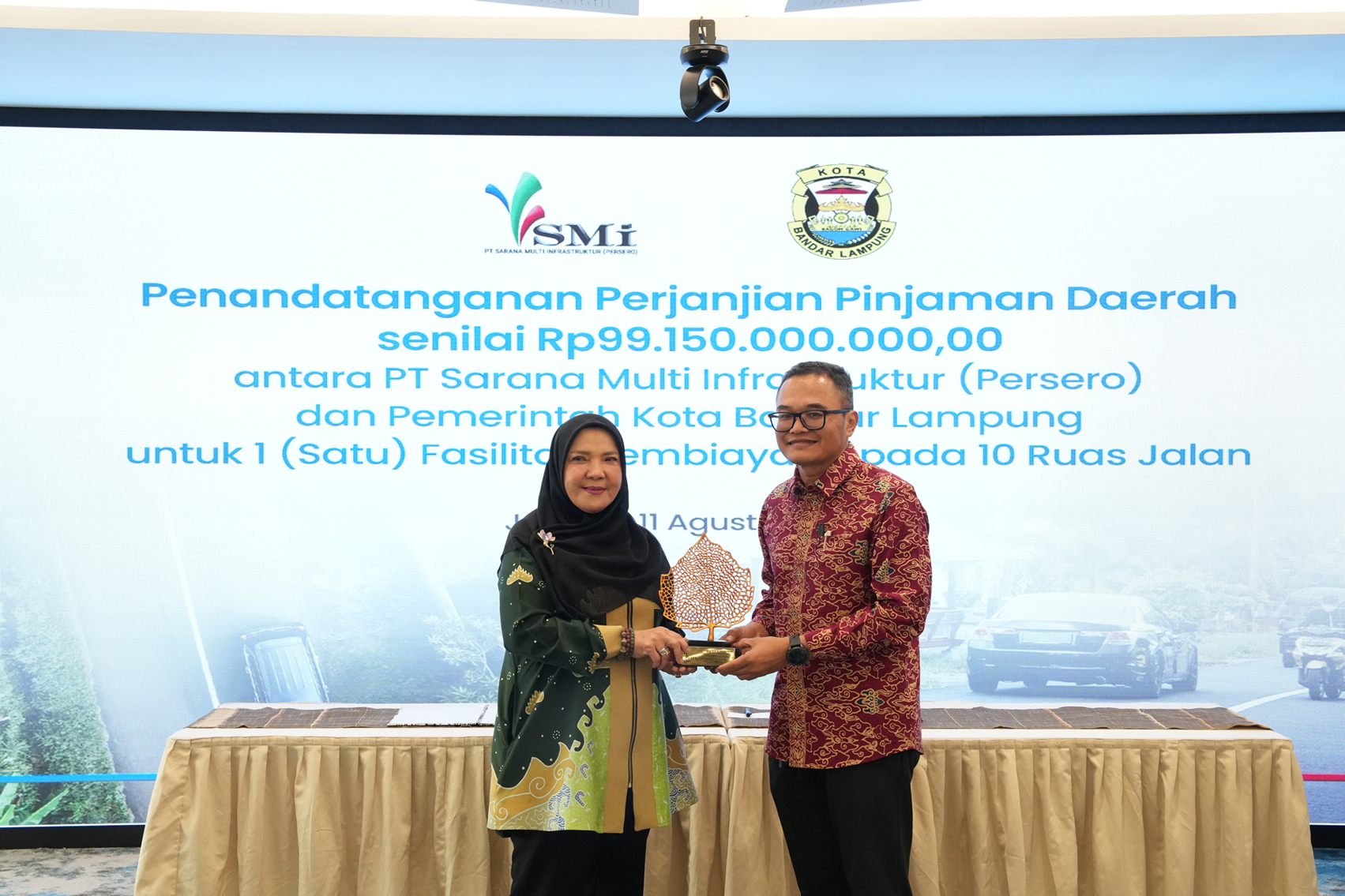 PT SMI Salurkan Pembiayaan Rp364,15 Miliar untuk Perkuat Infrastruktur Tiga Daerah di Provinsi Lampung