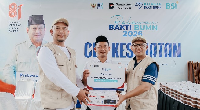 BSI Beri Semangat Warga Huntara Lubuk Sidup Aceh Tamiang