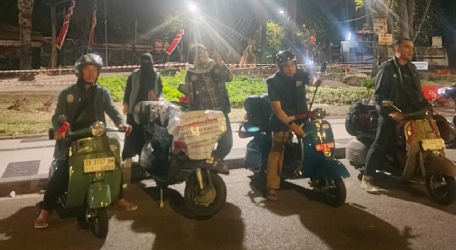 Peserta Naik Motor dari Sulawesi untuk Hadiri Muktamar V Wahdah Islamiyah