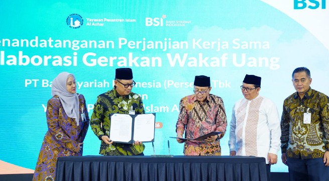 BSI dan YPI Al Azhar Luncurkan Deposito Wakaf Uang Digital