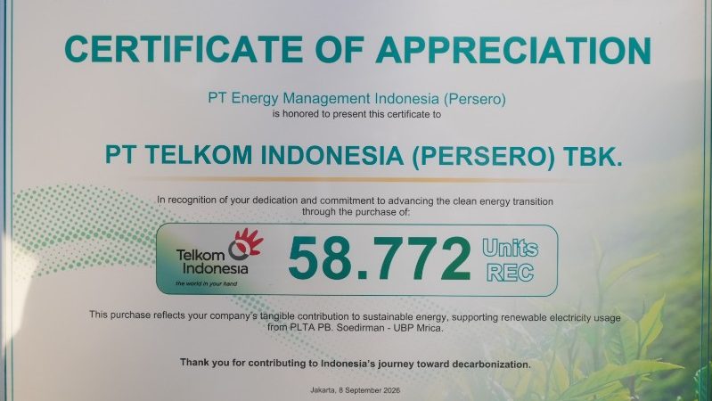 The Telkom Hub Capai Net Zero Emisi, 66 Lokasi PoP Telkom Menggunakan 21% Energi Terbarukan
