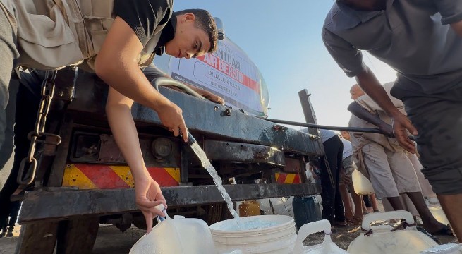Komnas Palestina Salurkan 300.000 Liter Air Bersih untuk 13.000 Warga Gaza