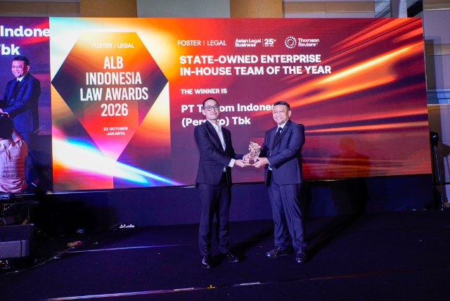 Telkom Raih “SOE In-House of The Year” di ALB Indonesia Law Awards 2026