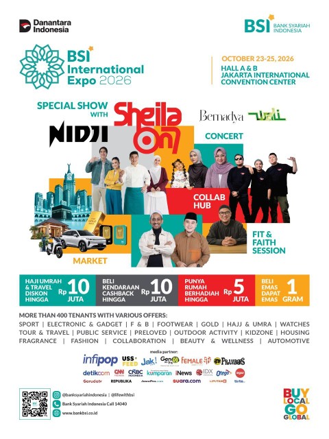 BSI International Expo 23-25 Oktober 2026, Tebar Promo Jajan, Gadget, sampai Liburan